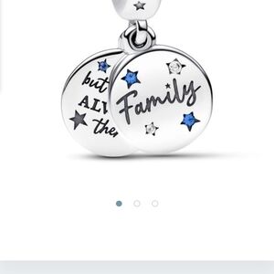 Silver and Blue Family Charm